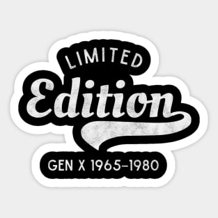 Limited Edition Generation X 1965–1980 Sticker